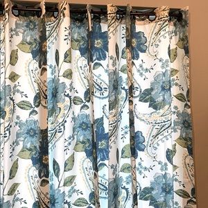 Floral window curtains